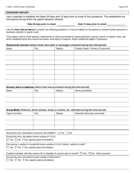 Form F-02241 Hepatitis a Worksheet Confirmed and Suspected Cases - Wisconsin, Page 2