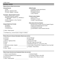 Form F-00258 Functional Eligibility Screen for Mental Health and Mental Health &amp; Aoda (Co-occurring) Services - Wisconsin, Page 2