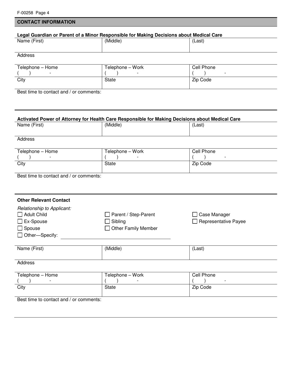 Form F-00258 Functional Eligibility Screen for Mental Health and Mental Health  Aoda (Co-occurring) Services - Wisconsin, Page 4