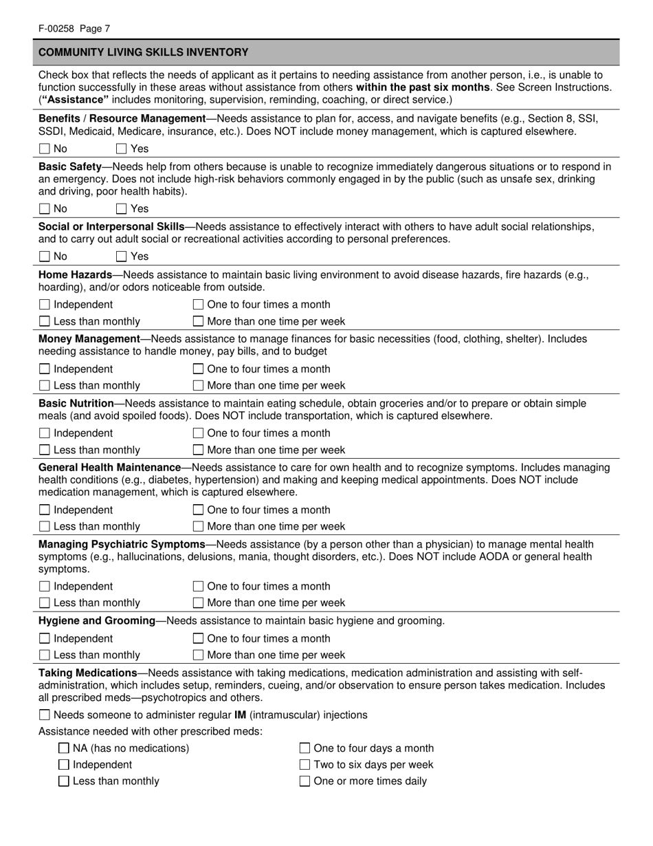 Form F-00258 - Fill Out, Sign Online and Download Printable PDF ...