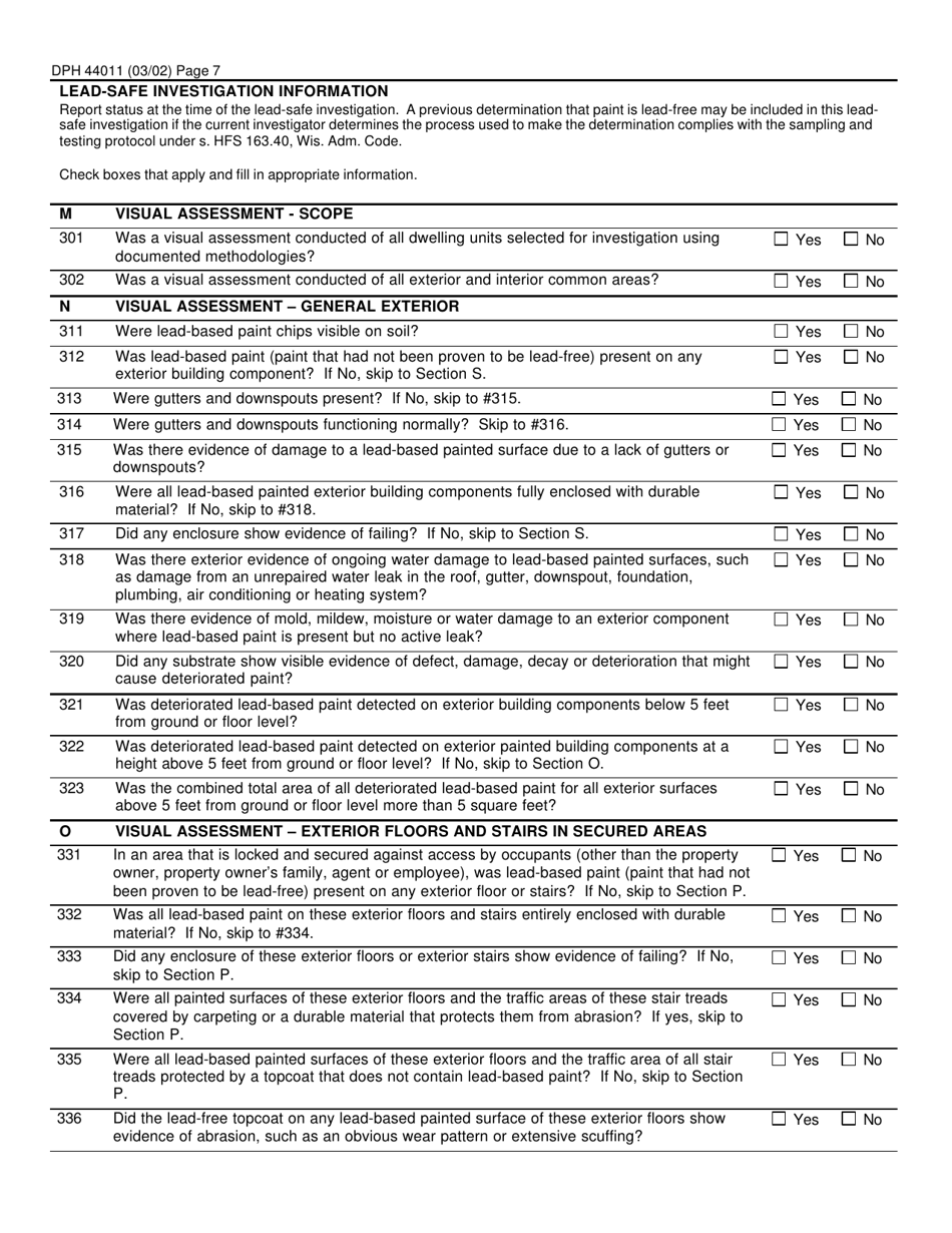 Form F-44011 Application for Registration of Lead-Free or Lead-Safe Property - Wisconsin, Page 7