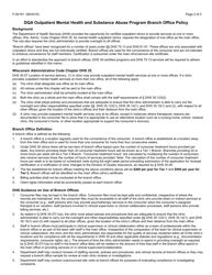 Form F-00191 Certified Outpatient Clinic - Request for a Branch Office - Wisconsin, Page 2