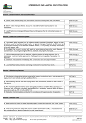 Intermediate C&amp;d Landfill Inspection Form - Wisconsin, Page 2
