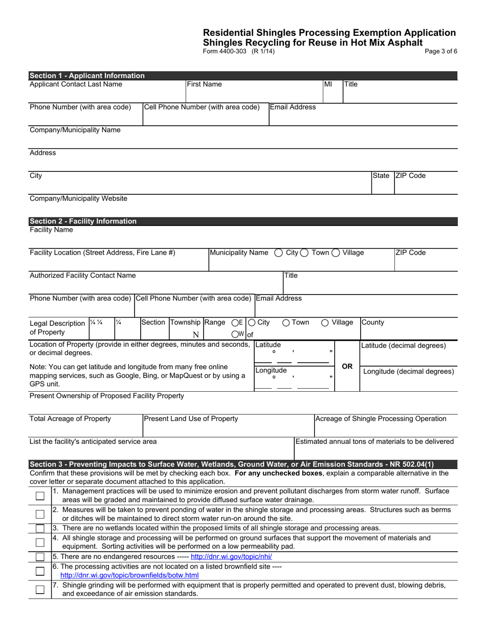 Form 4400303 Fill Out, Sign Online and Download Fillable PDF