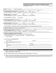 Form 4400-303 Residential Shingles Processing Exemption Application - Shingles Recycling for Reuse in Hot Mix Asphalt - Wisconsin, Page 5