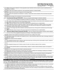 Form 4400-287 Solid Waste Storage Facility Plan of Operation Application - Wisconsin, Page 4