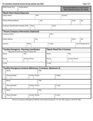 DMA Form 1125B Wisconsin Batch Plant Emergency Response &amp; Hazardous Chemical Report - Wisconsin, Page 2