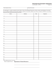 Form 4400-060 Wood Burning Exemption Application - Wisconsin, Page 2