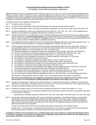 Form 4530-130 Air Pollution Control Permit Application - Current Emissions Requirements and Status of Unit - Wisconsin, Page 2