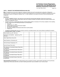 Form 4530-156A Air Pollution Control Registration Construction and Operating Permit Modeling Assessment Attachment - Wisconsin, Page 3