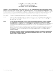 Form 4530-133 &quot;Facility Requirements - Compliance Plan and Schedule - Air Pollution Control Permit Application&quot; - Wisconsin, Page 2
