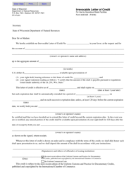 Document preview: Form 4430-025 Irrevocable Letter of Credit - Wisconsin