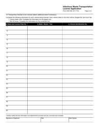 Form 4400-205 Infectious Waste Transportation License Application - Wisconsin, Page 2