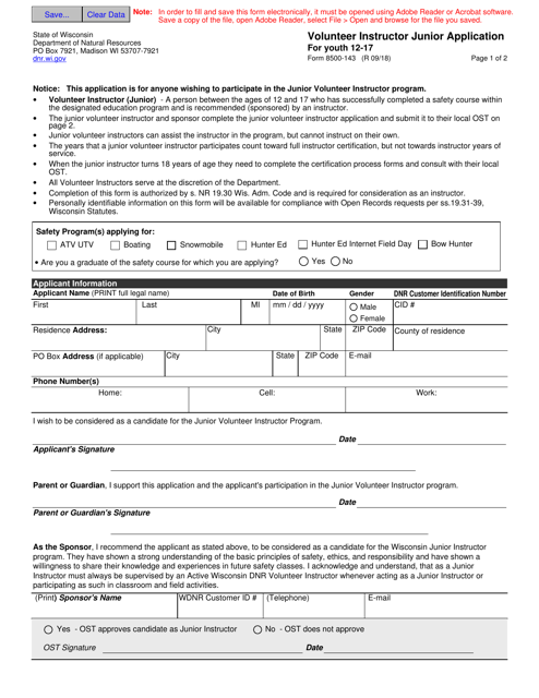 Form 8500-143  Printable Pdf