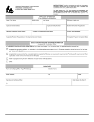 Document preview: Form PI-1624-LWS1-PROG Progress Confirmation - Wisconsin