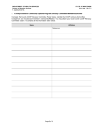 Form F-02230 Annual Plan Update - County Agency Children&#039;s Community Option Program (Ccop) - Wisconsin, Page 3