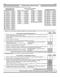 Form PI-1623 Experienced-Based Licensure for Technical and Vocational Education Subjects - Wisconsin, Page 2