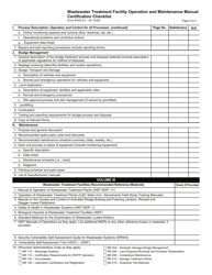 Form 8700-311 Wastewater Treatment Facility Operation and Maintenance Manual Certification Checklist - Wisconsin, Page 4