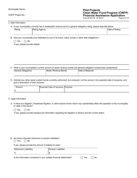 Form 8700-378 Pilot Projects Financial Assistance Application - Clean Water Fund Program (Cwfp) - Wisconsin, Page 10