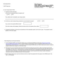Form 8700-378 Pilot Projects Financial Assistance Application - Clean Water Fund Program (Cwfp) - Wisconsin, Page 12