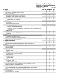 Form 8700-310 Wastewater Collection System Operation and Maintenance Manual Certification Checklist - Wisconsin, Page 2