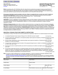 Document preview: Form 3400-225 Industrial Storage Structure Plan Approval Request - Wisconsin