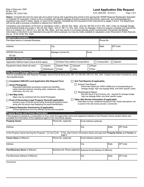 Form 3400-053  Printable Pdf