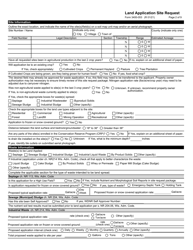 Form 3400-053 Land Application Site Request - Wisconsin, Page 2