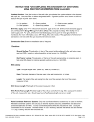 Form 4400-089 Groundwater Monitoring Well and Point Information - Wisconsin, Page 3