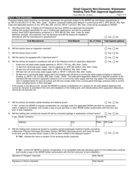 Form 3400-185 Small Capacity Non-domestic Wastewater Holding Tank Plan Approval Application - Wisconsin, Page 2