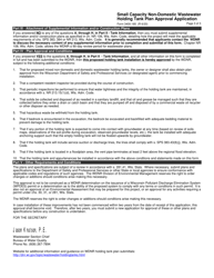 Form 3400-185 Small Capacity Non-domestic Wastewater Holding Tank Plan Approval Application - Wisconsin, Page 3