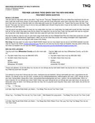 Form F-02547 Treatment Needs Question - Wisconsin (Hmong)