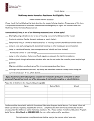 Document preview: Mckinney-Vento Homeless Assistance Act Eligibility Form - Middleton-Cross Plains Area School District - Wisconsin