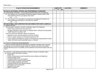 Form WA-1886 Plan of Operation Checklist for Small-Size Construction and Demolition (C &amp; D) Waste Landfills - Wisconsin, Page 5