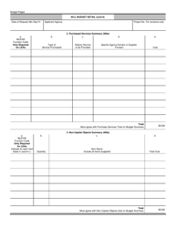 Uniform Grant Budget - Wisconsin, Page 2