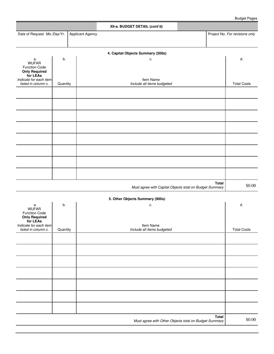 Uniform Grant Budget - Wisconsin, Page 3