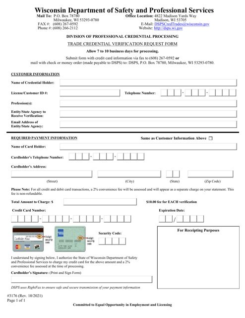 Form 3176  Printable Pdf