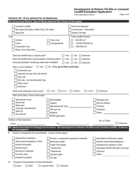 Form 4400-226 Development at Historic Fill Site or Licensed Landfill Exemption Application - Wisconsin, Page 3