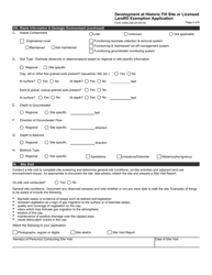 Form 4400-226 Development at Historic Fill Site or Licensed Landfill Exemption Application - Wisconsin, Page 4