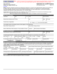 Form 3300-209 Application for Landfill Variance - Wisconsin