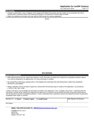 Form 3300-209 Application for Landfill Variance - Wisconsin, Page 2