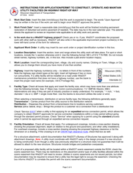 Instructions for Form DT1553 Application/Permit to Construct, Operate and Maintain Utility Facilities on Highway Right-Of-Way - Wisconsin, Page 2