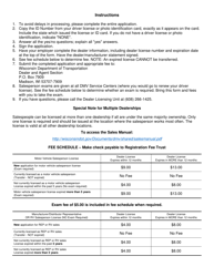 Form MV2184 Salesperson/Representative License Application - Wisconsin, Page 2