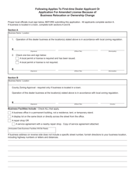 Form MV2187 Recreational Vehicle Dealer Two Year License Application - Wisconsin, Page 2
