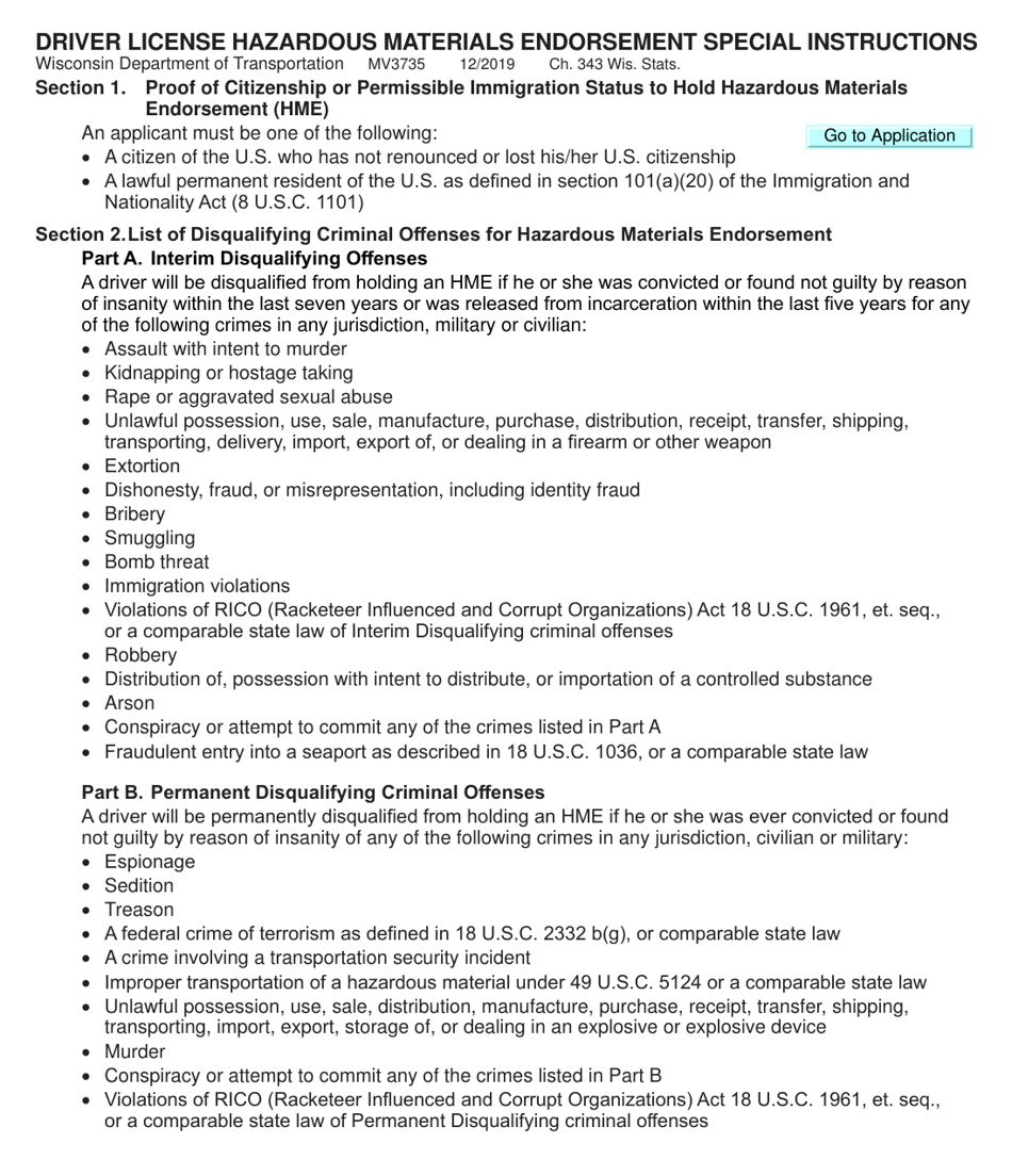 Form MV3735 Fill Out, Sign Online and Download Fillable PDF