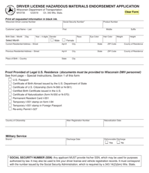 Form MV3735 Driver License Hazardous Materials Endorsement Special Application - Wisconsin, Page 3