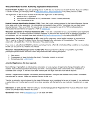 Document preview: Form MV2843 Wisconsin Motor Carrier Authority Application - Wisconsin