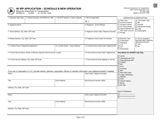 Form MV2854 Schedule B Wi Irp Application - New Operation - Wisconsin, Page 3