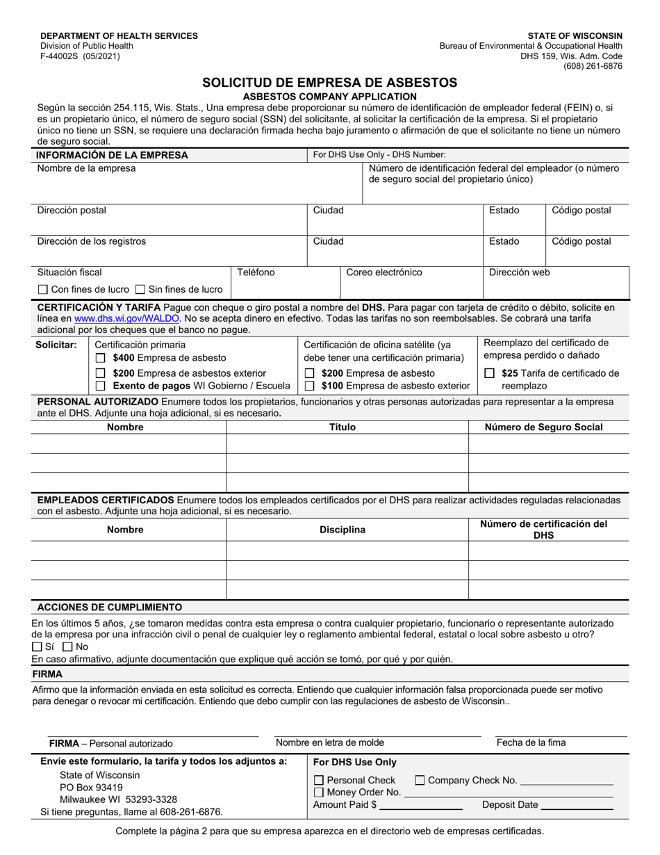 Formulario F-44002 - Fill Out, Sign Online And Download Fillable PDF ...