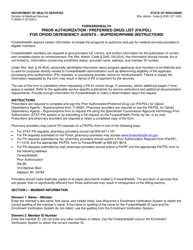 Document preview: Instructions for Form F-00081 Prior Authorization/Preferred Drug List (Pa/Pdl) for Opioid Dependency Agents - Buprenorphine - Wisconsin